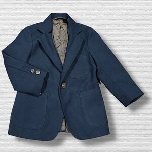 Retro Farah Boys Navy Blazer Size 4 Sport Coat Jacket Classic Formal Suit